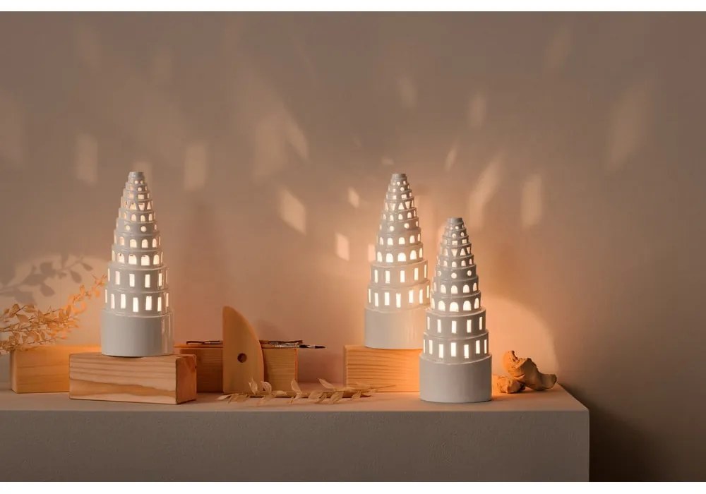 Portacandele natalizio in ceramica bianca Lighthouse, ø 9 cm Urbania Lighthouse High Tower - Kähler Design