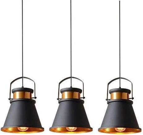 Lampada da soffitto ASTI AAA Nero/Oro