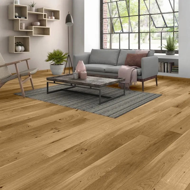 Parquet prefinito in rovere miele Elegance vetrificato Intenso M