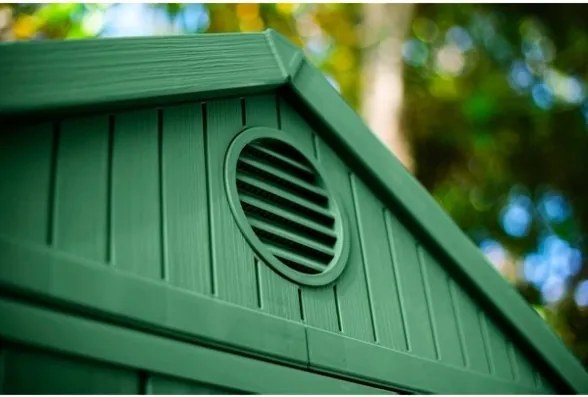 Casetta Da Giardino In Resina 125,8x184,5x205,1H Cm Darwin 4x6 Verde Keter