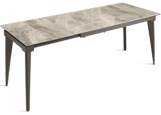 Tavolo allungabile 200 cm ULISSE con top grčs porcellanato effetto Marmo Grigio