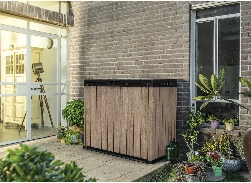 Contenitore da giardino marrone in plastica Deco – Keter