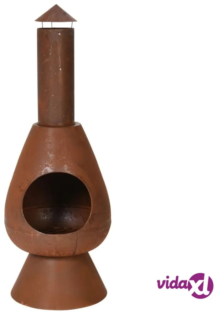 ProGarden Braciere con Camino Ambient 110 cm Ruggine