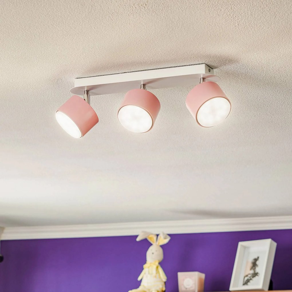 Eko-Light Faretto da soffitto Cloudy 3 luci rosa