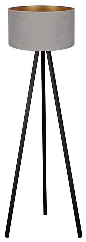 Brilagi - Lampada da terra VELVET 1xE27/60W/230V wenge/grigio