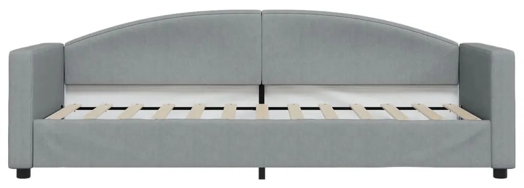 Letto da giorno grigio chiaro 80x200 cm in tessuto