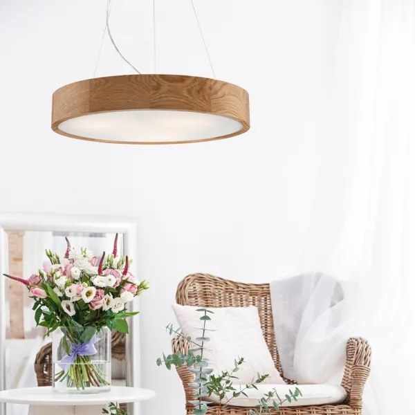 Brilagi - Lampadario LED RGBW dimmerabile CARVALHO 3xE27/9W/230V Wi-Fi rovere Ø 47,5 cm