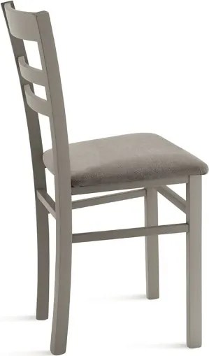 Sedia imbottita in tessuto Grigio Chiaro e sruttura in legno HOLLY 2 sedie