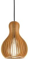 Sospensione Industrial-Minimal Citrus-3 Legno Marrone 1 Luce E27