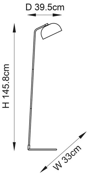Endon 106337 - Lampada da terra BRAIR 1xE27/10W/230V nera