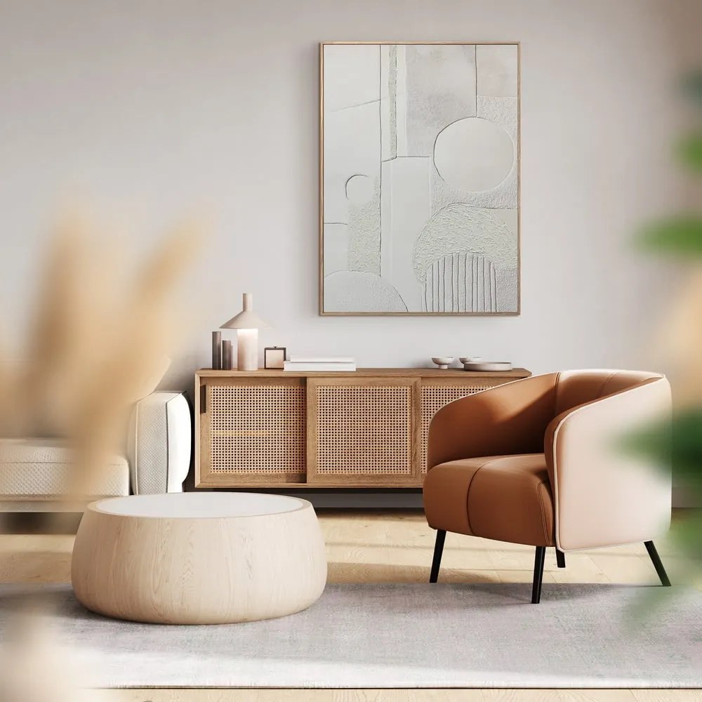 Quadro con elementi dipinti a mano 70x100 cm Lan – Styler