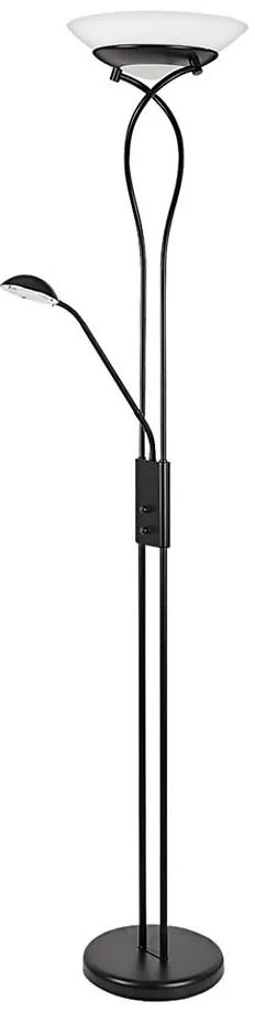 Rabalux 4554 - Lampada da terra GAMMA 2xE27/15W+1xG9/40W/230V nero