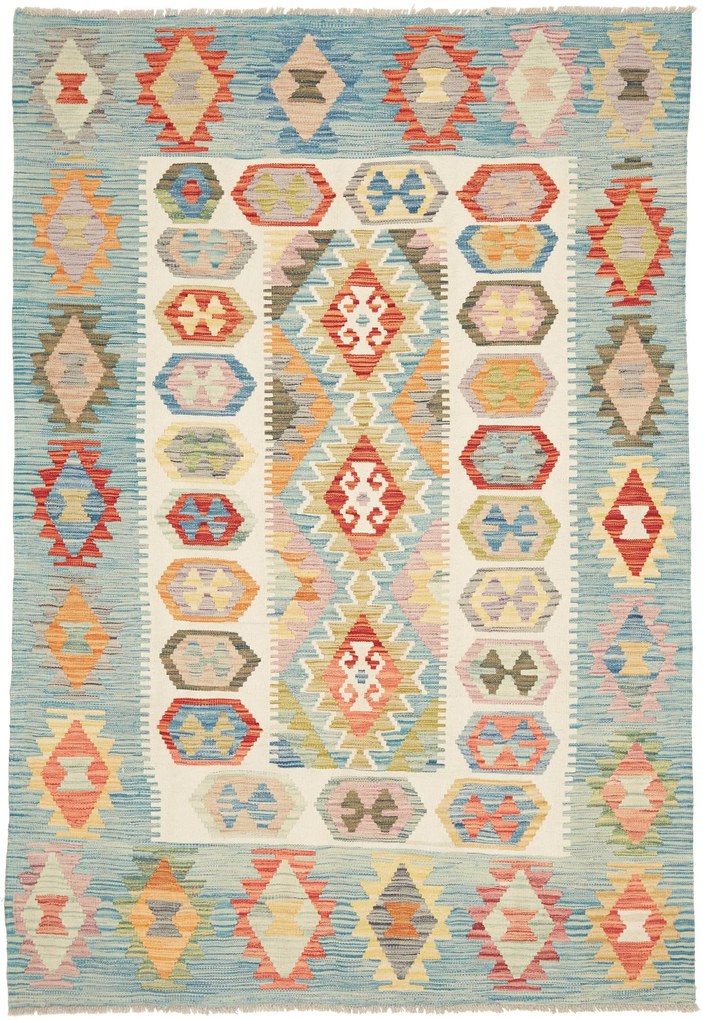 Kilim Tappeto 220 x 150 (Pakistan) Tessuto A Mano