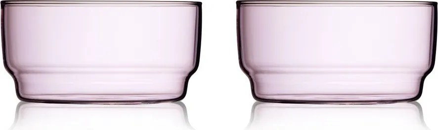 Ciotoline in set rosa in vetro 2 pz 500 ml Torino – Lyngby Glas