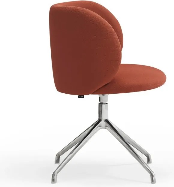 Sedia da pranzo color mattone in imbottito Mogi – Teulat