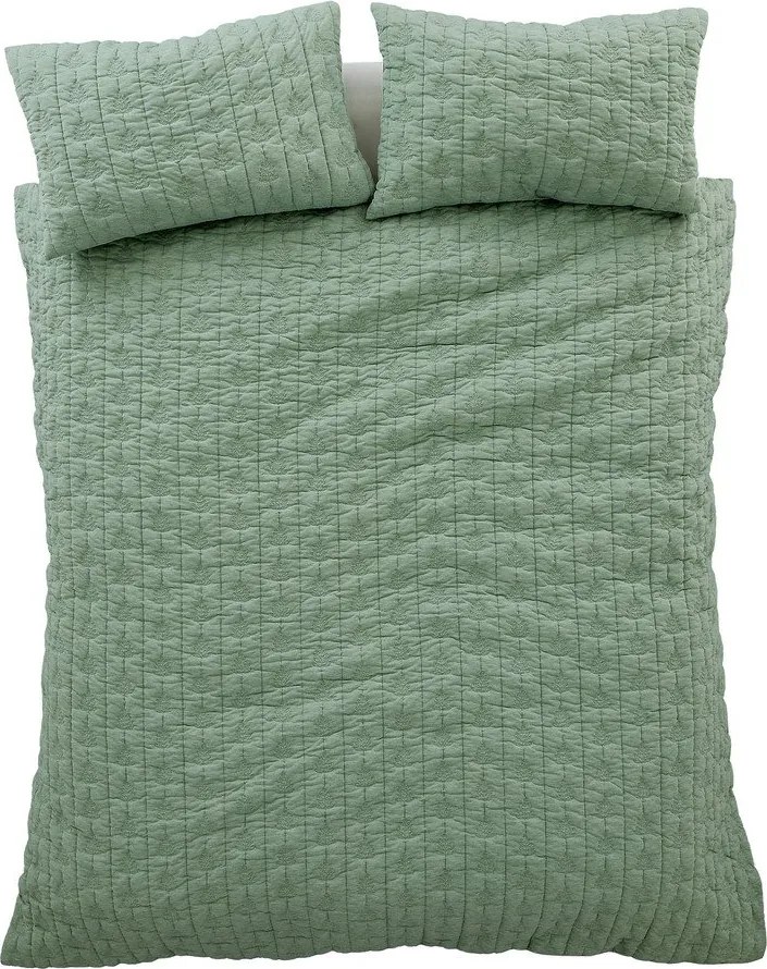 Set copripiumino e federa verde per letto matrimoniale 3 pezzi 200x200 cm Tamba Leaf – Pineapple Elephant