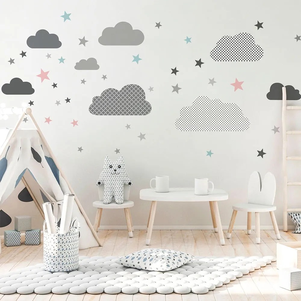 Adesivo murale Nuvole scandinave dall'estremo nord - Ambiance