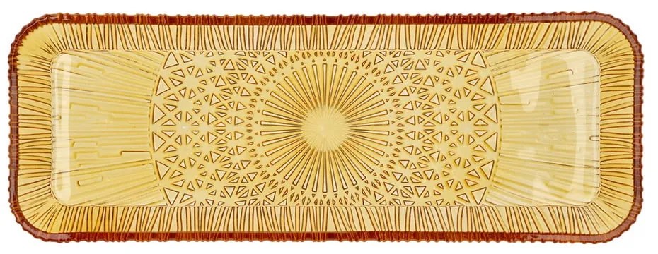 Piatto da portata in vetro arancione 14x38 cm Kusintha - Bitz