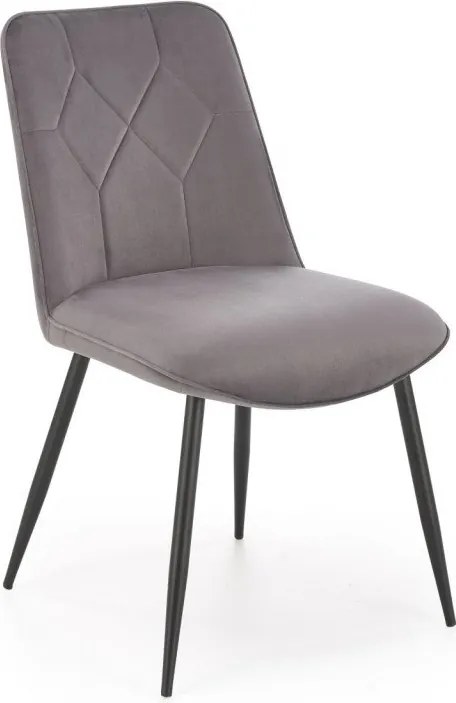 Sedia K539 grigio velluto H84 cm