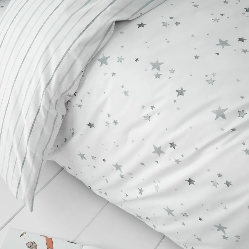 Biancheria da letto in cotone per bambini 200x135 cm Stars - Bianca