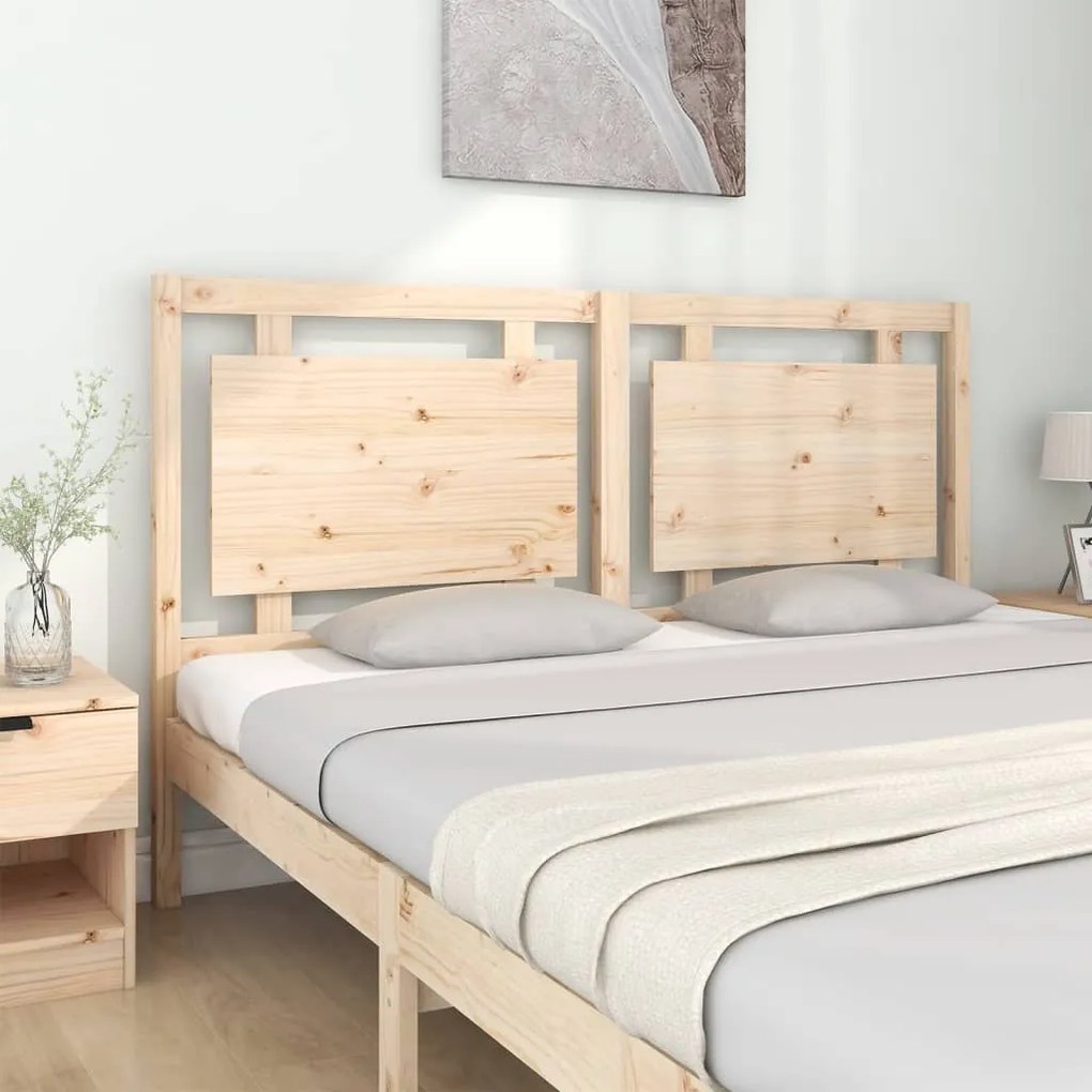 Testiera per Letto 165,5x4x100 cm in Legno Massello di Pino