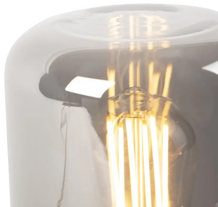 Lampada da tavolo di design in ottone con vetro fumé - Bliss Cute