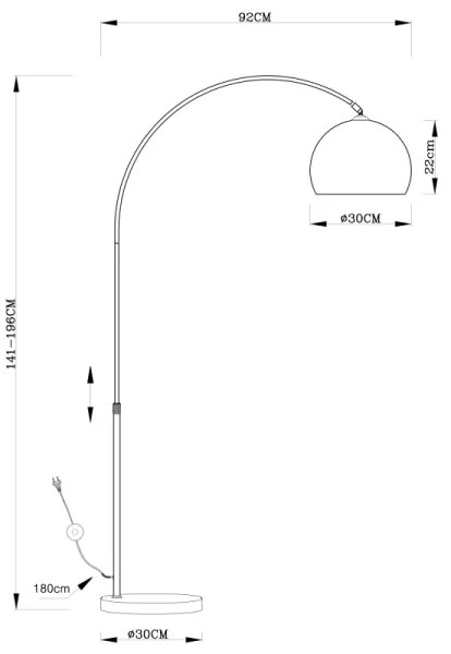 GLOBO 58227 - Lampada da terra NEWCASTLE 1xE27/40W