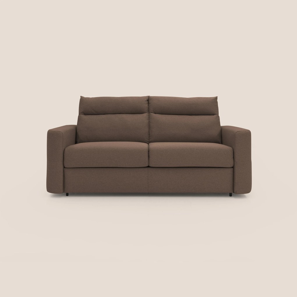 Cupido Divano letto materasso H18 cm e schienale alto in tessuto impermeabile simil cotone T13