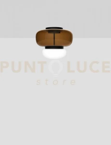 Faro lampada da soffitto p terra bruciata bianco nero opaco 2 l2202...