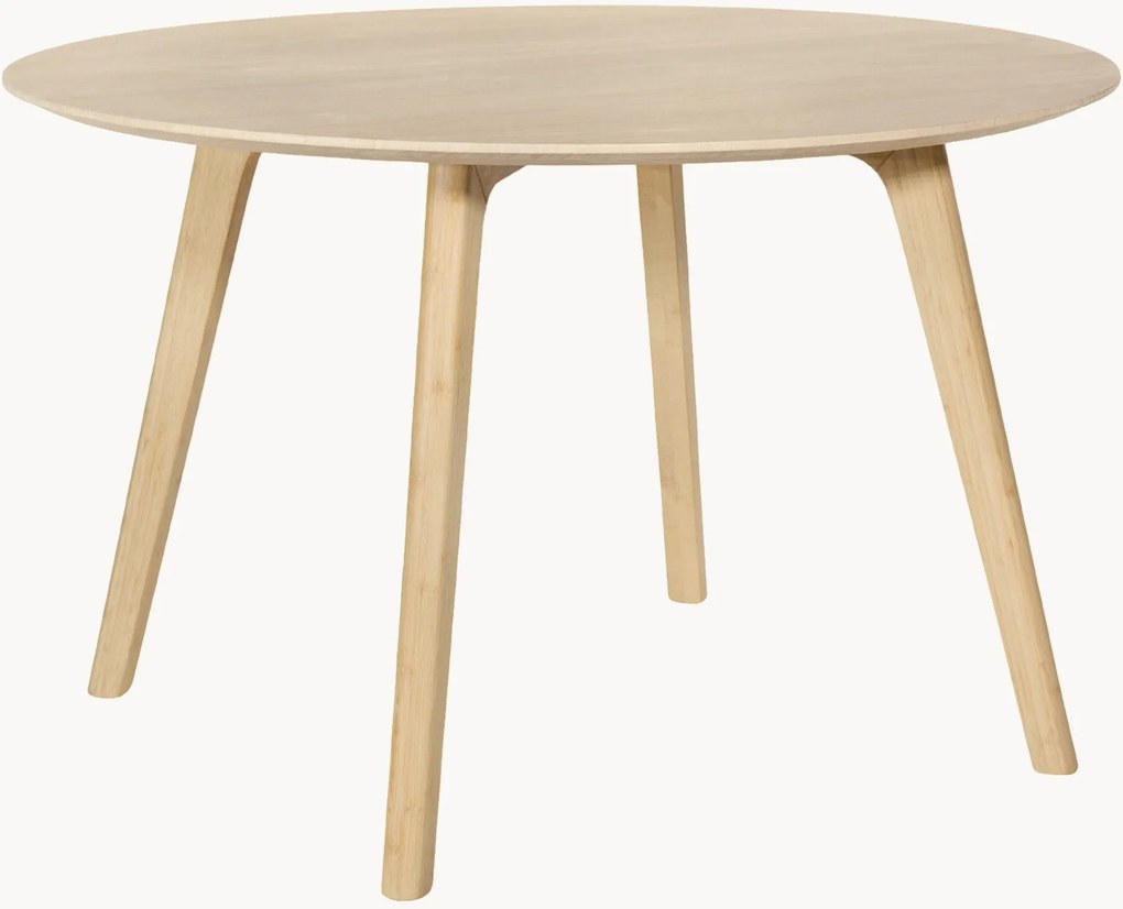 Tavolo rotondo in legno di bambù Elvo