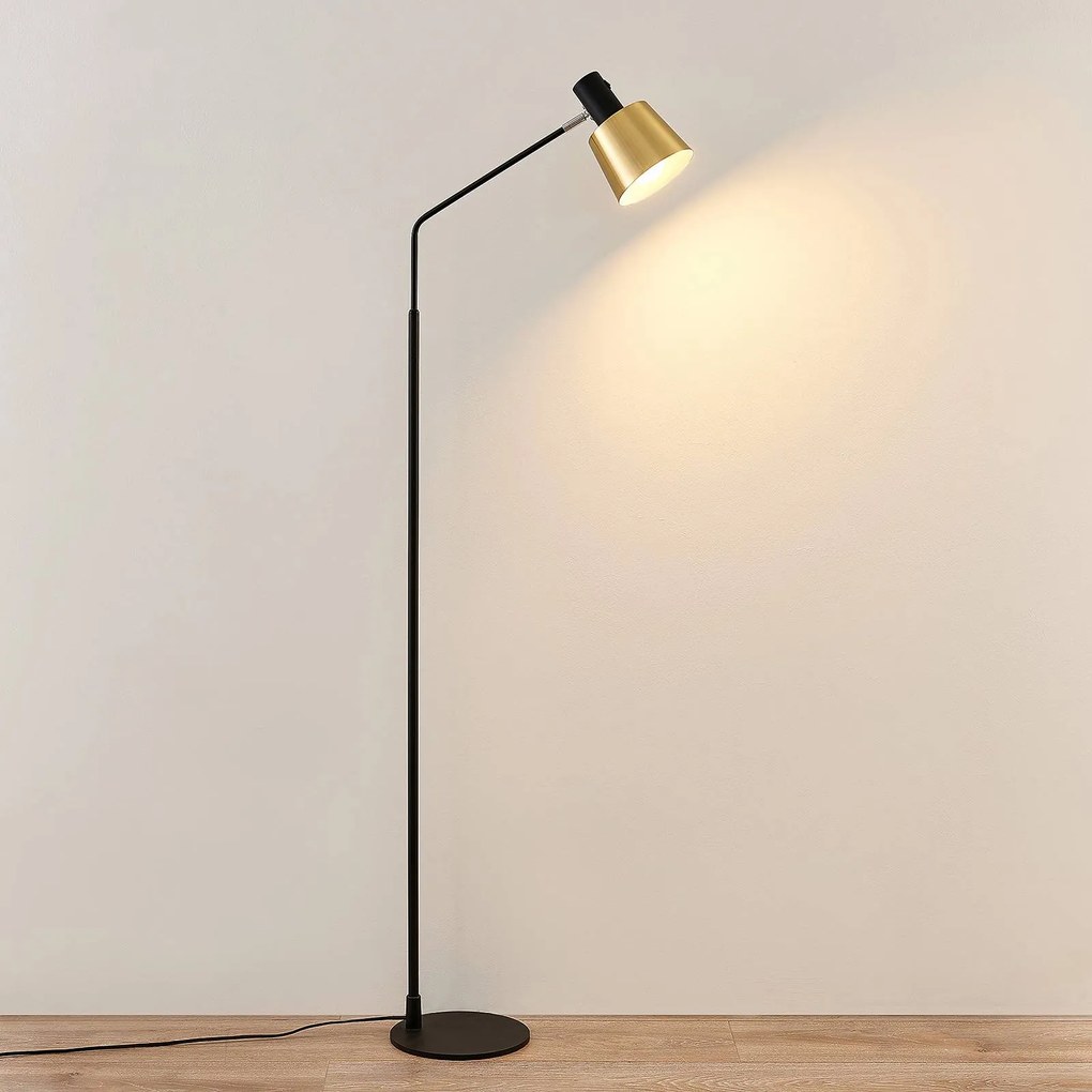 Lampada da terra Vlada Lindby, Nero, Soggiorno / Sala da pranzo, Metallo, Scandinavo, Lampada da terra
