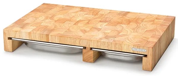 Continenta C4028 - SET 1x Tagliere da cucina 50 x 32,5 cm + 3x ciotole in gomma fig