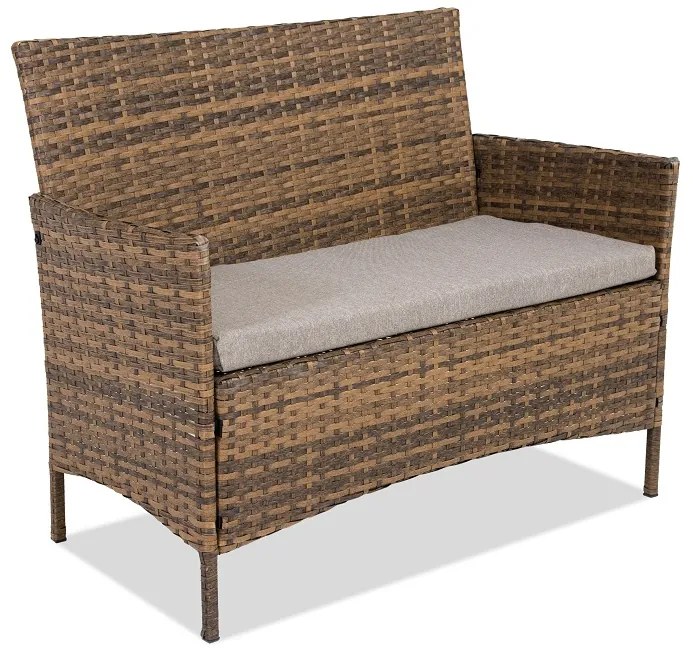 Divano in rattan 2 posti Calabria Premium Garden Point marrone