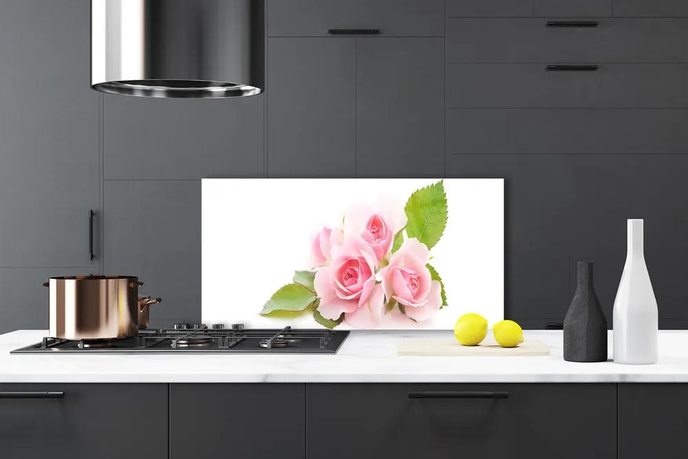 Pannello paraschizzi cucina Rose, fiori, piante, natura 100x50 cm
