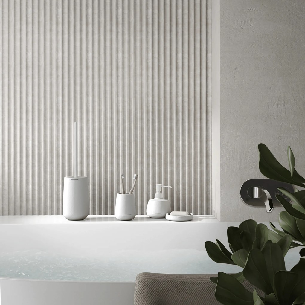 Set 4 Accessori D'Appoggio Gedy "Kira" Bianco Opaco