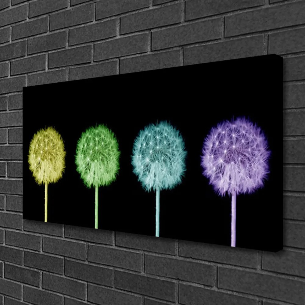 Quadro su tela Pianta di tarassaco 100x50 cm