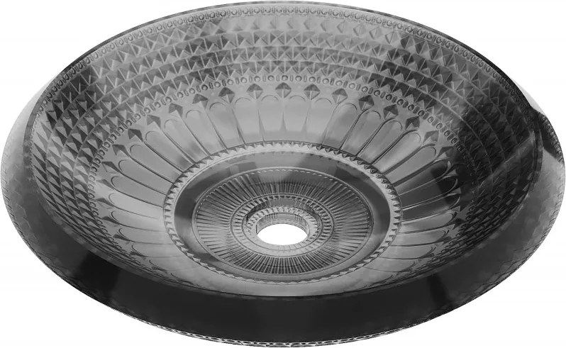 Mexen Heba lavandino da appoggio in vetro 45 x 45 cm, nero - 24064570