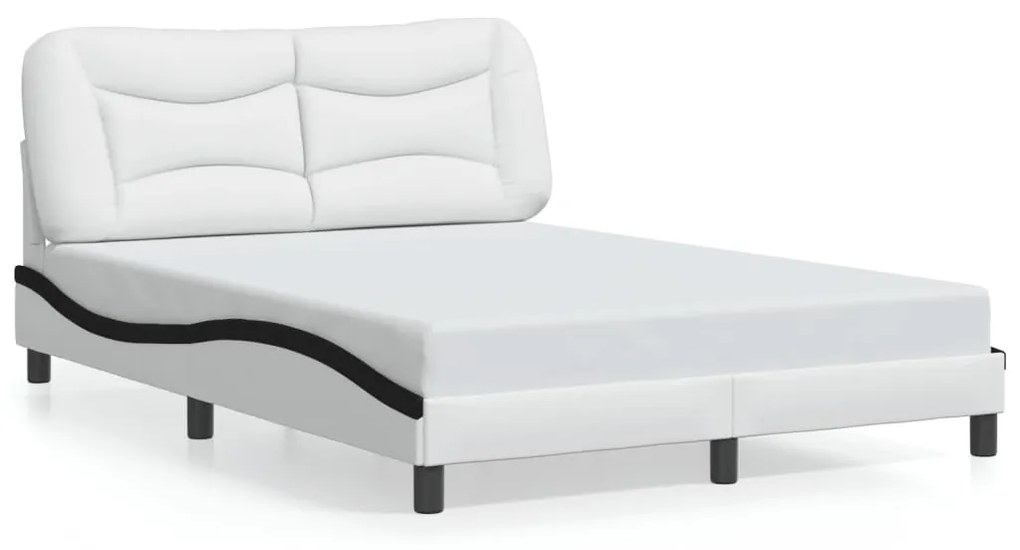 Giroletto Con Luce Led Bianco E Nero 140x200 Cm İn Similpelle /