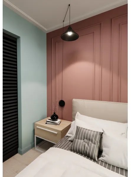 Lampadario a sospensione con filo ABRAMO 1xE27/15W/230V nero