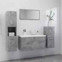 Set Mobili da Bagno Grigio Cemento in Truciolato 3071382