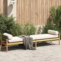 Panca da Giardino con Cuscino in Polyrattan e Acacia 366299