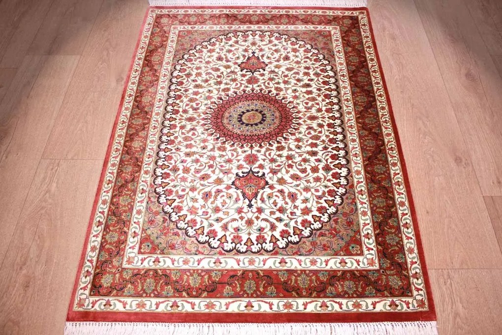 Ghom Tappeto 80x120 (Iran) Annodato A Mano