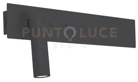 Applique led nero da lettura antiriflesso