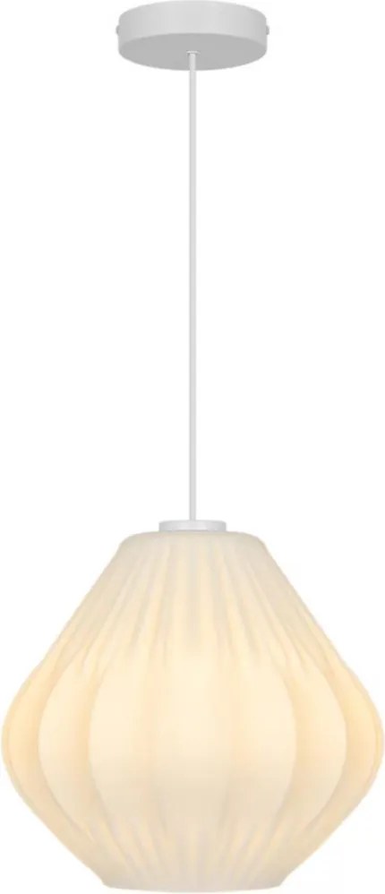 Nordlux - Lampadario a sospensione con cavo MALUCA 1xE27/15W/230V Ø 29 cm bianco