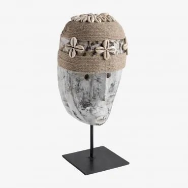 Statua Di Legno Benty Grigio Chiaro - Sklum