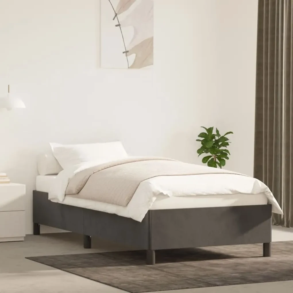 Giroletto grigio scuro 90x190 cm in velluto