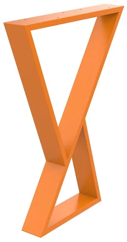 Gamba per mobili STEELMI FEDERICA in acciaio arancione lucido H 71 x P 8 cm