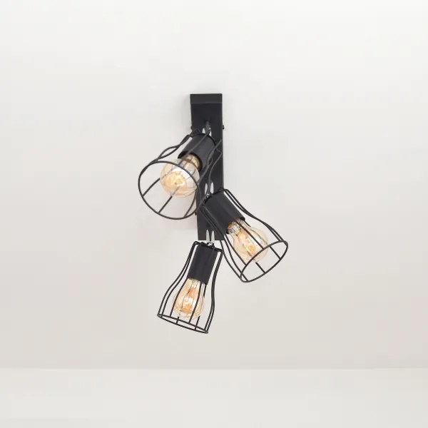 LED Faretto TUBE II 3xE27/15W/230V nero