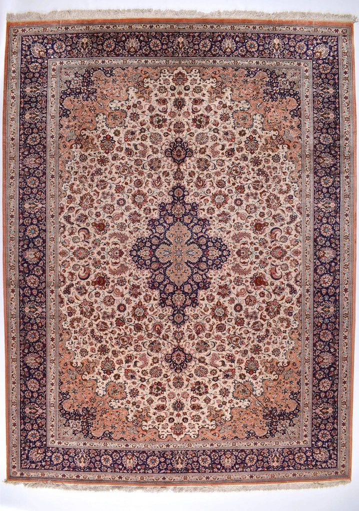 Ghom Tappeto persiano 300x400 Beige (Iran) Annodato A Mano