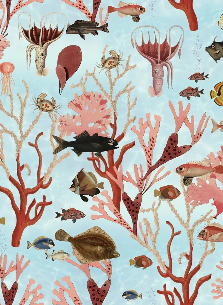 Rebel Walls Carta da parati Aquarium - Mint